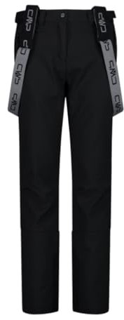 CMP Salopette Donna da Sci in Softshell, 34W4326 (Nero, S)