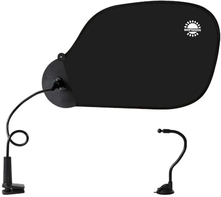 Office Cubicle Shade Desk Shade, Adjustable Cubicle Light Shield 2 in 1 Portable Laptop Sun Shade with Suction Cup and Clamp Adjustable Working Office Cubicle Accessories for Inside Outside