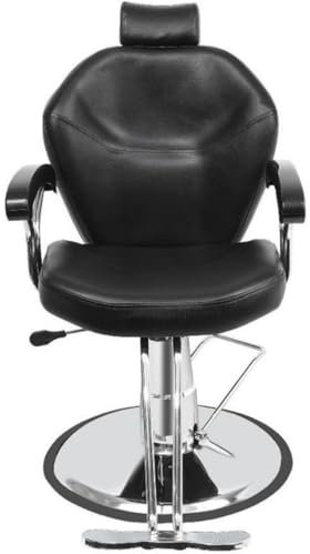 Generisch Friseurstuhl Mit Kopfstütze, Friseursessel Höhenverstellbar Kippbar Für Herren Damen, Friseureinrichtung Bedienungsstuhl