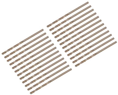 QUARKZMAN Spiralbohrer 2 mm, Metallbohrer set Länge 49 mm, Gold Titanium & Nitride beschichtetes bohrer HSS6542 mit 2 mm Geradem Schaft für Edelstahl Metall Holz, 24 Stück