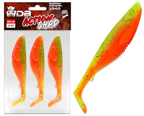 Angel-Berger Wild Devil Baits Action Shad Gummifisch Kunstköder Softlure Gummiköder Hecht Barsch Zander Angelköder Raubfischköder