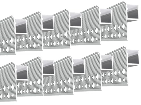 Besseto Trockenbau LED Profil 10 Pack 3.3FT/1 Meter Trim Rand Trockenbau Streifen Aluminium Profil, Trimless vertiefte Aluminium LED Fliesen Profil fr W?nde und Decken