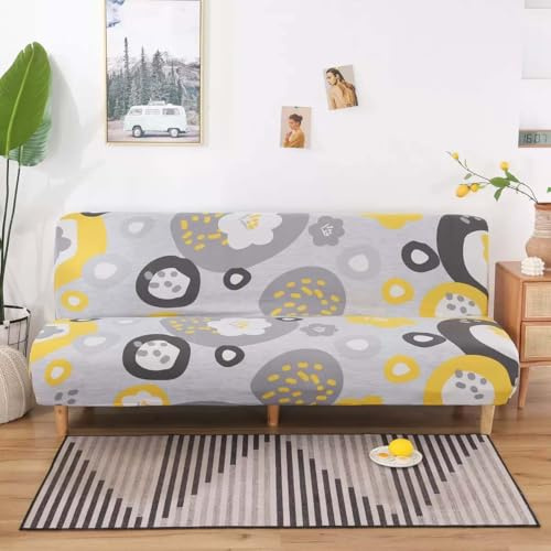 Armlose Futon-Abdeckung Couchbezug Ohne Armlehne 2/3/4 Sitzer Sofabezug Ohne Armlehne 120-150cm Couchbezug Für Futon, Stretch Jacquard , Möbelschutz Für Kinder, Haustiere, Hund Und Katze(G,190-225cm)