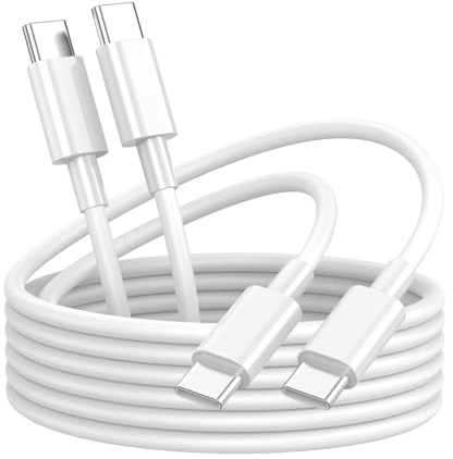 UNGY 2 Câbles de USB C vers 60W USB-C Cable pour iPhone 16 15, Charge Rapide 2M, Rapide Chargeur Type-C Câble pour iPhone 16/15 Pro Max, MacBook Air 13, iPad Pro/Air/10e Gén/4/5