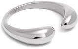 SINGULARU Anillo Mujer Ajustable Doble Gota Acero