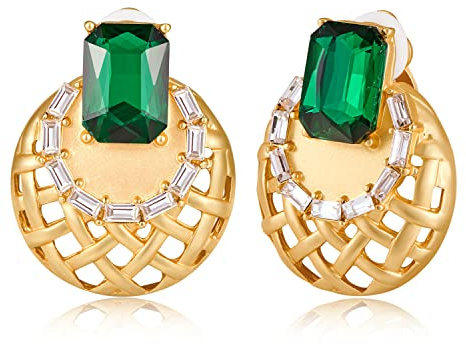 TOVABA Ohrclips Damen Ohne Ohrloch, Bequeme Clip Ohrringe Mit Weichen Gummipolstern, Leichte Geometrische Form Hängend, Hypoallergen Modeschmuck Für Empfindliche Ohren