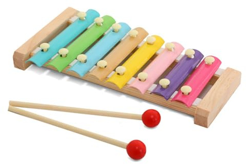 YROHGKPN Holz Xylophon Instrument Für Kleinkinder Lernset Spielzeug Für Kinder Lindert Langeweile Spielset Verbessert Die Intelligenz Glockenspiel Xylophon