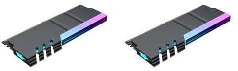ISTOVO 2X Dator DDR4 DDR5 5V ARGB Sync Radiator PC RGB Färgglad RAM Kylfläns Kylare Kylning Shim Armor Svart