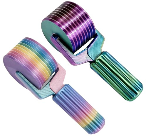 2 Pieces Diamond Art Rollers, Rainbow Gradient Diamond Art Roller Tool Diamonds Painting Accessories, DIY Practical Tools 3D Printing Handheld Rollers Fits Full-Drill and Partial-Drill Canvases