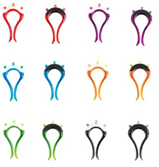MASTRAD - Apéritifs & cocktails - Marque verre - Silicone adhérent - Multicolore - Lot de 12 - Pratique et Réutilisable - F01039