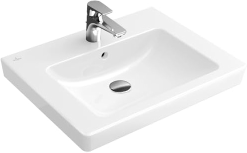 V&B Waschtisch Subway 2.0 60x47cm, m HL, Überlauf, weiß C-plus