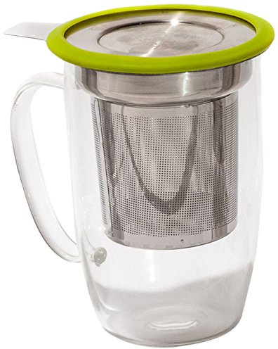 YOKO DESIGN - MUG TASTEA 450 ML VERT AVEC FILTRE AMOVIBLE INOX