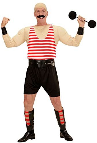 W WIDMANN MILANO Party Fashion - Conjunto de disfraz de hombre musculoso | Disfraz de culturista con numerosos accesorios para Carnaval, fiestas temáticas y eventos de fitness