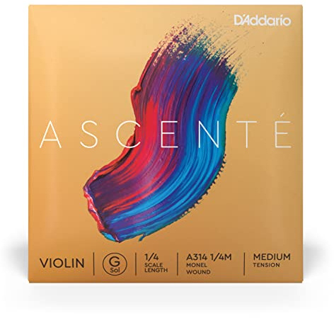 D'Addario Ascenté G-Saite für Geige, 1/4, mittlere Spannung