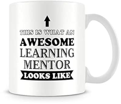 Behind The Glass - Awesome Learning Mentor - Printed Funny Mug - Great Gift/Present Idea, Ceramic, 11fl.oz.