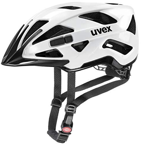 Uvex Unisex - Erwachsene Fahrradhelm, Kunststoff, White/Black, 52-57 cm