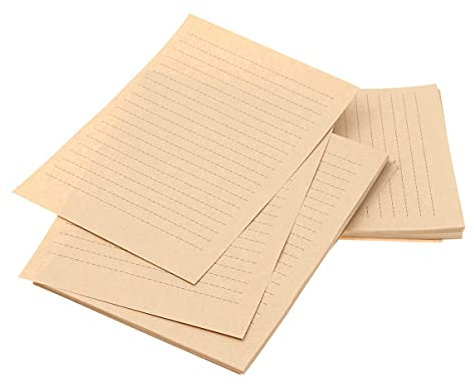 STOBOK Schreibpapier mit Waagerechter Linie A5 Briefumschläge Papier Vintage Kraftpapier Antik Retro Bürozubehör Schulbedarf 100St