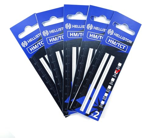 HM Fers/Lames de rabot 56mm, Carbure de tungstène (pour Adler BH 556, Bosch GHO 12V-20, Hoffmann BH 556, Wegoma AP98 etc (10 fers de rabot)