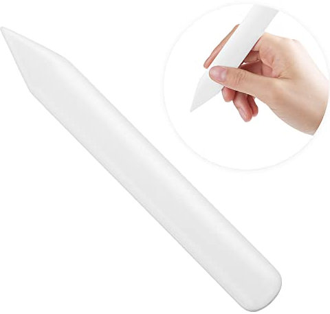 Honoson Cartella per Ossa Genuino Punteruolo in Osso Strumenti per Piegare di Osso per Rilegatura di Libri Attrezzi per Segnare Cordonatura in Pelle Naturale per Scrapbooking