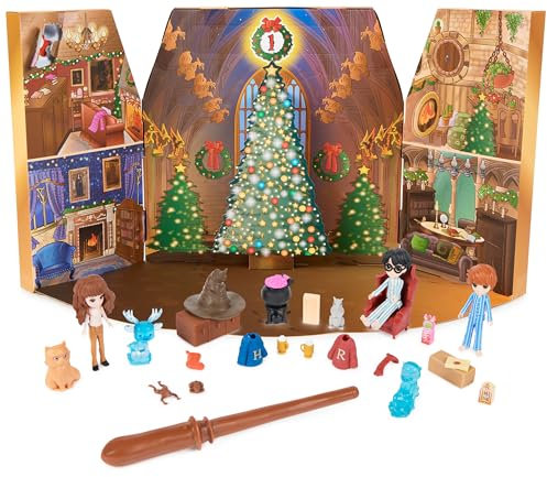Wizarding World, Harry Potter, Calendario de Adviento de Magical Minis con 24 regalos, Calendario de cuenta atrás para Navidad con juguetes sorpresa, Juguetes para niños y niñas a partir de 6 años