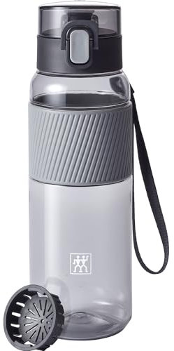 ZWILLING Trinkflasche BPA-frei, Wasserflasche für Fitness, Freizeit und Büro, Sportflasche aus Tritan, Grau, 680 ml