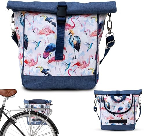 Ikuri Kleine Fahrradtasche 20-26’’ für Kinder Falträder Klappräder aus Plane mit Umhängegurt – Modell Pajaros