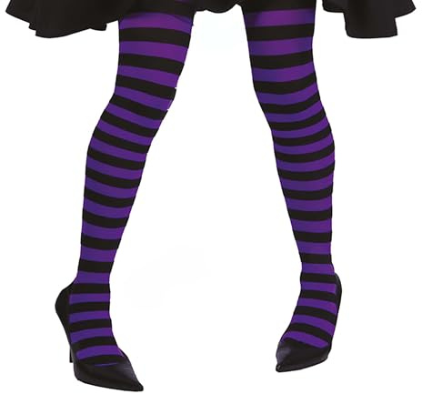 FIESTAS GUIRCA Panty Rayas Violetas y Negras Basic