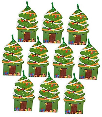OATIPHO 10stücke Weihnachtsbox Mit Schleifen-design Weihnachtsgeschenkboxen Aus Stabilem Papier Weihnachtsbonbonboxen Für Süßigkeiten Snacks Kleine Geschenke Kekse Und Schokolade Für Weihn