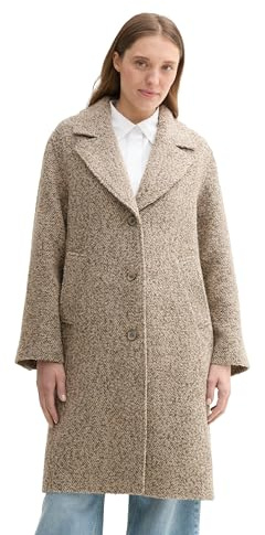 Tom Tailor Cappotto Donna 1042903 35922-Cosy Beige Melange Structure, 3XL, 35922 Cosy Beige Melange Structure, XXXL
