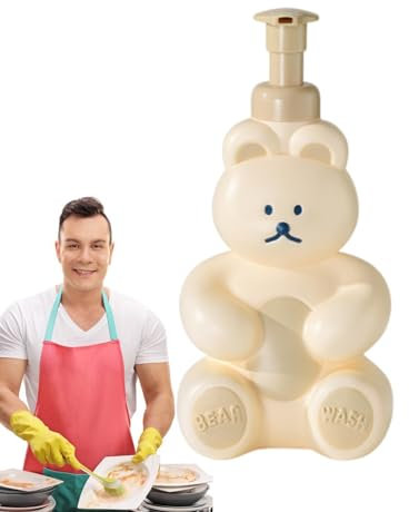 Schaumstoff-Pumpflasche, 500 ml, niedlicher Schaumflaschenspender, nachfüllbar, leere Schaumpumpflaschen, Shampoo- und Conditioner-Spender für Duschgel