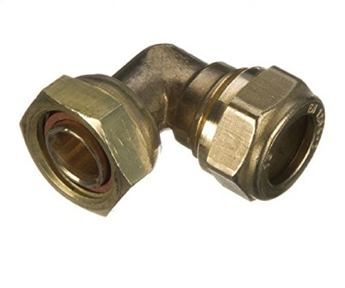 ODSUPPLIES - 15mm x 1/2 Compression Bent Tap Connector | Known as 15mm Compression Fittings/Brass Compression Fittings