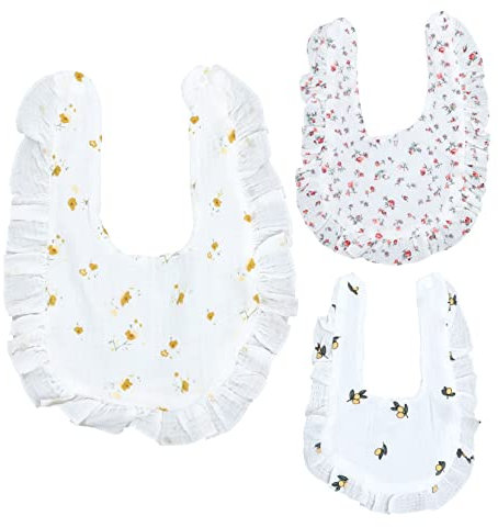 ORFOFE Lätzchen 3-teilig Baumwolle Fütterungslätzchen Für Jungen Und Mädchen Weich Saugfähig