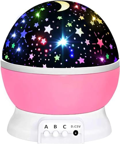 Unibos | Night Light Star Sky Moon Lamp Projector for Bedroom Rotating LED Galaxy Light Toddler Toys | Christmas stocking Fillers and Best Birthday Presents for Aged 1-10 Year Old Kids