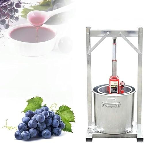 HOTAPEPU Pressoir à vin de Raisin – Jus Naturel pour Raisin/Carotte/Orange/Baie/et Teinture et Presse à Herbes, Presse à vin de Fruits pour Carotte/Raisin/Orange/Baie/légume ~/