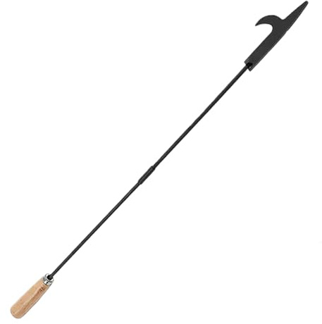 Feuerstelle Schürhaken – robuste Feuerstelle Schürhaken – Feuerstelle Poker 83,8 cm lange Feuerstelle mit Holzgriff für Camping