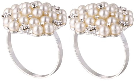 Cabilock Silber Serviettenring Versilbert Metall Serviettenhalter Partydekoration Hochzeit Geburtstag