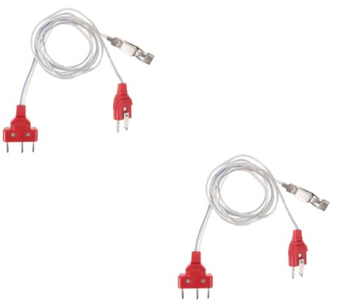 Kisangel 2St Handleine aus Zaunfolie Fechten Kabel Bausatz Kette Spule Draht für den Zaun Schnur für den Zaun praktischer Zaundraht Professionelle Zaunfolienschnur Rostfreier Stahl rot
