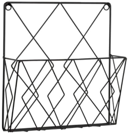 ZRHWSPD Zeitungsständer An der Wand montierte Aufbewahrungsbox, Fernbedienungshalter, Zeitungsständer, Wandregal, Selbstklebender Aufbewahrungskoffer, Home Organizer Supplies(Black A)