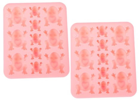 VILLFUL 2 Stück Silikon Schokoladenform Frosch Form Für Süßigkeiten Backen Selbstgemacht Bpa Frei Pink Einfach Zu Entformen
