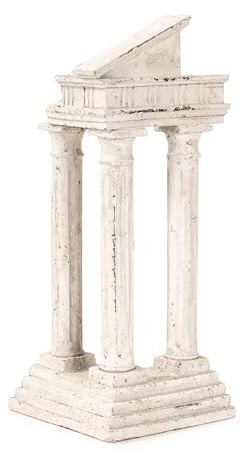 Howard Elliott Collection Temple of Portunus I Sculpture, Decorative Ancient Ruin Architectural Column Resin Statue for Home and Garden Decor, Tabletop and Bookshelf Display, 5 x 5 x 12 Inch