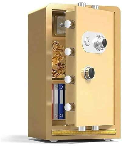 Coffre-fort de sécurité en acier avec mot de passe mécanique for la maison, l'hôtel, le bureau, le classement d'argent liquide, les armoires à bijoux(Gold,80x45x38cm)