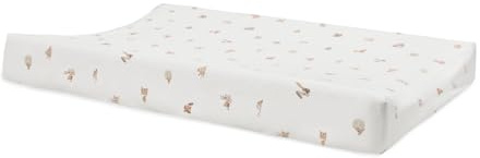 Jollein Housse de Matelas à Langer - Animal Friends - 50x70cm - 100% Coton - Certifiée OEKO-TEX- Housse pour Matelas à Langer