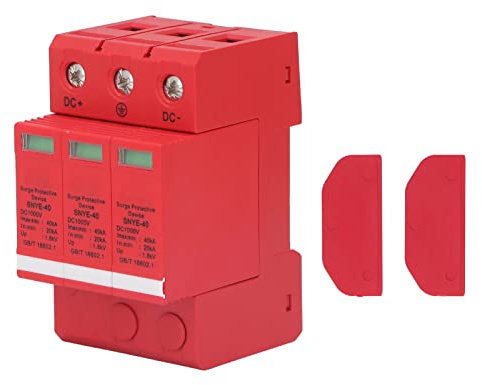 Dispositivo di protezione scatola combinata arancione rosso, scatola di distribuzione scaricatore di tensione, SPD 40KA DC1000V con morsettiera isolata, installazione semplice per (Ebr)