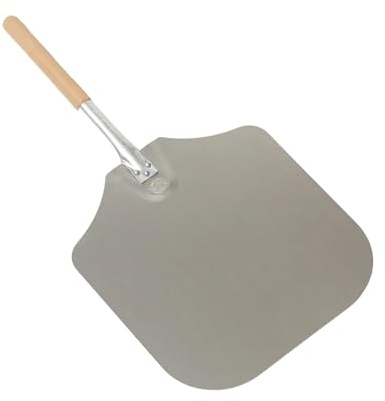 American Metalcraft 2814 28 Aluminum Pizza Peel with 12 Wood Handle, 14 x 16 Large Blade