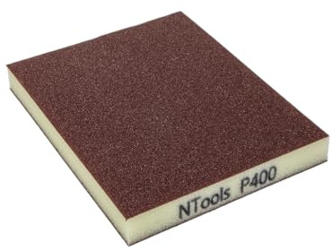 Ntools GSD Schleifschwamm, Körnung 400, 20 Stück, Körnung 400, Schleifschwämme für Holz, Kunststoffe, Metalle, Lacke, Grundierungen und andere Oberflächen | Trocken- und Nassanwendbar | Körnung 400 |