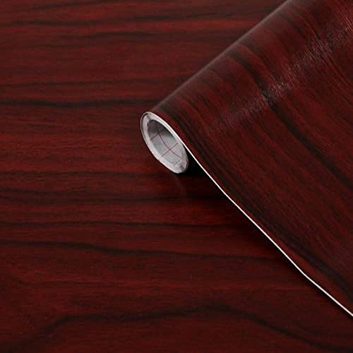 d-c-fix vinyl wrap Mahogany Wood effect 45 cm x 2 m - sticky back plastic roll for furniture, kitchen & cupboards - contact paper sticker self adhesive film