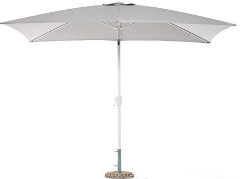 IFUORICASA Ombrellone Palm Beach, Bianco, 3 x 2 m, Quadrato