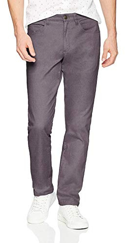 Amazon Essentials Men's 5-fickors bekväma chinos med stretch smal passform (tidigare Goodthread), Grå, 32W / 29L