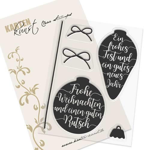 Karten-Kunst Clear Stamps KK-0120 Stempel Christbaum-Ornamente Silikonstempel