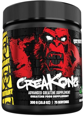 MUTANT CREAKONG – Advanced Creatine Supplement with Triple Creatine Blend for Muscle Strength, Size & Performance – Unflavoured, Banned Substance Tested – 300g (75 Servings)
